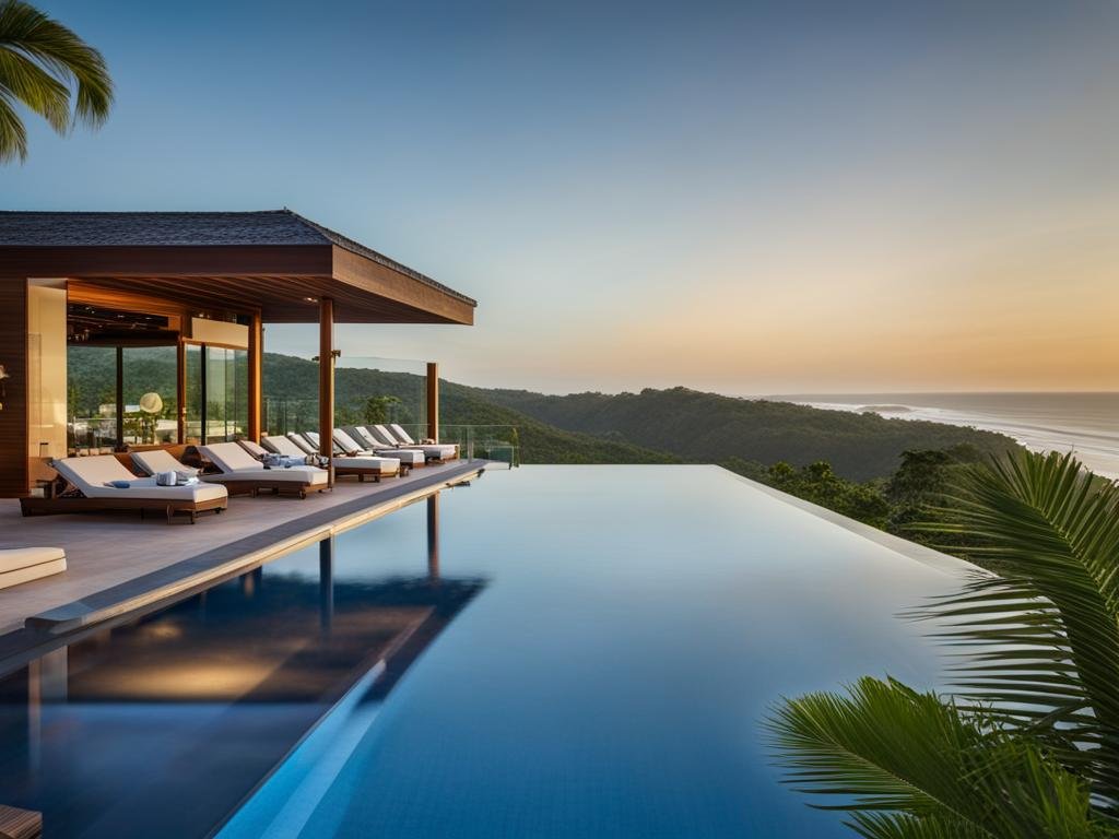 Luxury hotel overlooking the beach